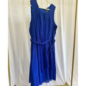 Jessica Howard Women's Plus 24W Royal Blue Flutter Dress